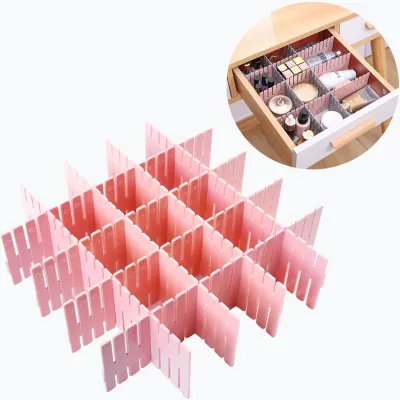 DIY Drawer Organizer Partition Board / ড্রয়ার স্টোরেজ পার্টিশন বোর্ড (প্লাস্টিক/ফ্রি কম্বিনেশন) - ৪ পিস